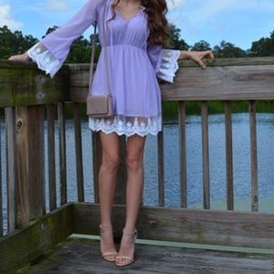 Lilac lace dress